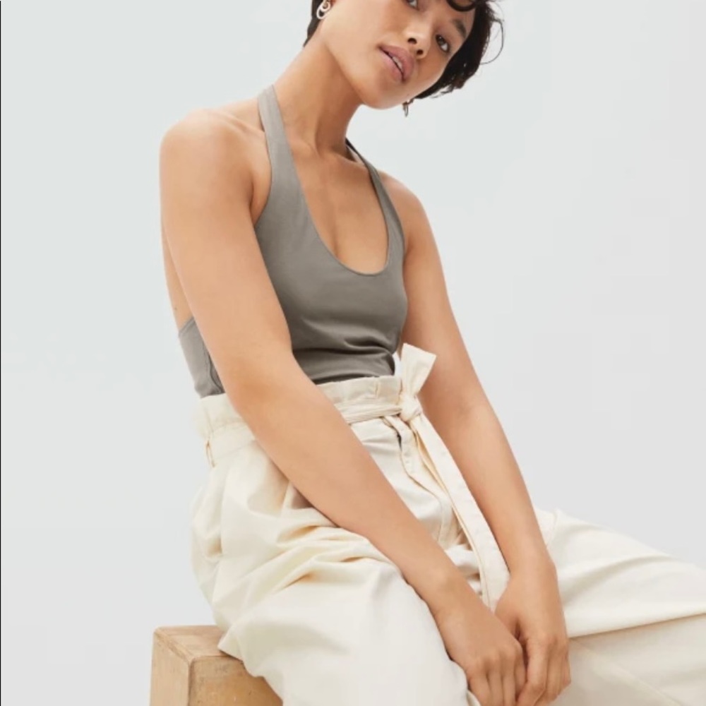 Everlane the halter tank in clay size M